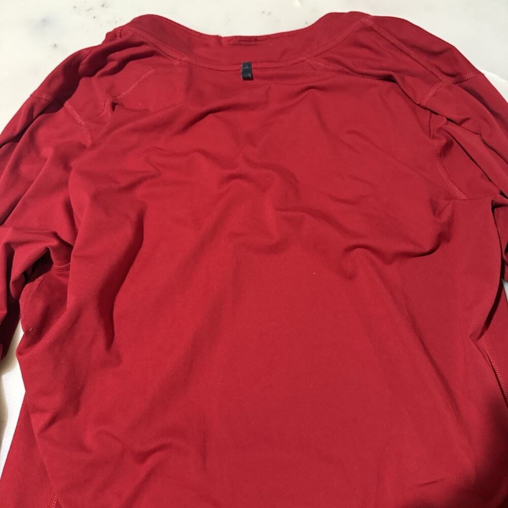Nike Running Dri-FIT Men's M Red Quarter Zip Pullover Long Sleeve Shirt - Picture 13 of 15